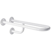 Uchwyt dla niepełnosprawnych umywalkowy stały lewy ⌀ 25 mm, 50 cm Bisk, stal w kolorze białym Bisk