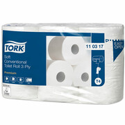 Papier toaletowy Tork 6 rolek 3 warstwy 12 cm średnica 34.7 m biała celuloza Tork