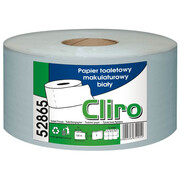 Papier toaletowy Grasant Cliro JUMBO 12 rolek 2 warstwy 135 m średnica 18 cm biały 65% makulatura Grasant