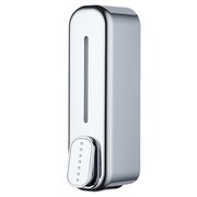 Dozownik do mydła w płynie Bisk G4 350 ml, srebrne tworzywo ABS Bisk