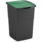 Kosz na śmieci Curver KORAL 47 litrów, czarny/zielony plastik Curver