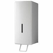 Dozownik do mydła w płynie Sanitario 1250 ml, stal w kolorze białym Sanitario