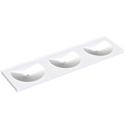 Umywalka szeregowa bez otworów KWC RONDA Miranit, biała KWC