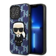 Oryginalne Etui IPHONE 13 PRO MAX Karl Lagerfeld Hardcase Monogram Ikonik Patch niebieskie Inny