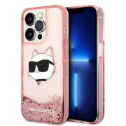 Oryginalne Etui IPHONE 14 PRO Karl Lagerfeld Hardcase Glitter Choupette Head (KLHCP14LLNCHCP) różowe Inny