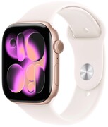 Smartwatch Apple Watch Series 11 GPS 46mm Aluminium różowo złoty z paskiem sport różowy S/M MEV64 Apple