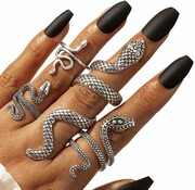 pierścionek (zestaw 4 szt.) JEWELRY & WATCHES - Metal Snakes - N53_X1 JEWELRY & WATCHES