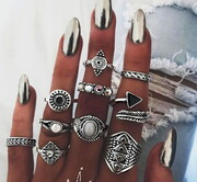 pierścionek (zestaw 10 szt.) JEWELRY & WATCHES - BOHO - G25 JEWELRY & WATCHES