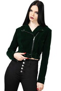 kurtka damska KILLSTAR - Emerald Goddess Biker - Black - KSRA009269 KILLSTAR