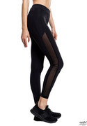 damskie spodnie (legginsy) URBAN CLASSICS - Tech Mesh Stripe - TB1736-black URBAN CLASSICS