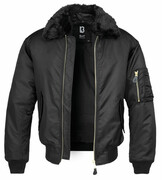 kurtka męska bomber (zimowa) BRANDIT - MA2 Jacket Fur Collar - 3175-black BRANDIT