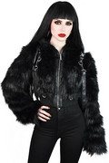 kurtka damska KILLSTAR - Night Creature Faux-Fur - KSRA002233 KILLSTAR