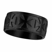 Pierścionek ETNOX - Black Iron Cross - SR1129 ETNOX