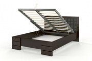 Laris Polska Łóżko drewniane Goti z pojemnikiem palisander