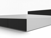 Laris Polska Łóżko tapicerowane RENO biało-czarne