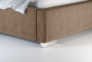 Laris Polska Łóżko tapicerowane MARBELLA beżowe monolith
