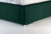 Laris Polska Łóżko tapicerowane MOSS zielone monolith