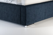 Laris Polska Łóżko tapicerowane SINES granatowe monolith