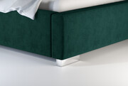Laris Polska Łóżko tapicerowane MARBELLA zielone monolith