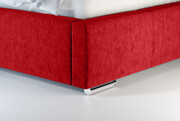 Laris Polska Łóżko tapicerowane LAGOS czerwone casablanca