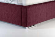 Laris Polska Łóżko tapicerowane LAGOS czerwone monolith