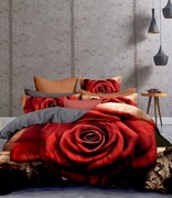 Laris Polska Pościel 3D mikrofibra CZERWONA RÓŻA