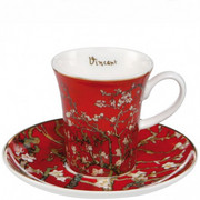 Filiżanka espresso Almond Tree Red 100 ml Vincent van Gogh Goebel 67-011-78-1~ GOEBEL