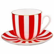 Filiżanka Konwalia Czerwone Paski 180ml Łomonosov 570-9988 ŁOMONOSOV