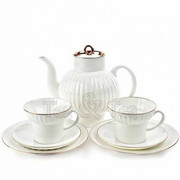 Zestaw dla dwojga Fala z talerzem deserowym Łomonosov 3950D2T ŁOMONOSOV