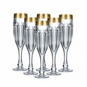 Komplet 6 kieliszków do szampana seria Bohemia Safari Gold 9445 BOHEMIA