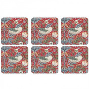 Podkładki Strawberry Thief Red 10.5x10.5 cm Pimpernel 10268718Ve PIMPERNEL