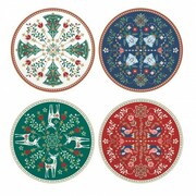 Talerze deserowe Folk Świąteczny 19 cm 4szt. Easy Life 880-9678 EASY LIFE ŚWIĘTA