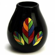 Tykwa ceramiczna Hoja czarna 1455 YERBA AMANDA