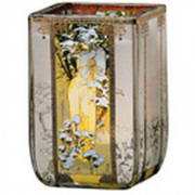 Świecznik Zima 1900 10cm Alphonse Mucha Goebel 66-928-54-0* GOEBEL