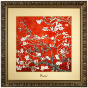 Obraz Almond Tree Red 68x68cm Vincent van Gogh Goebel 66-534-77-1 GOEBEL