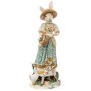 Figurka Lady Bunny with Flower Basket 50 cm Goebel 51-050-02-1 GOEBEL