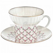 Filiżanka Fala Siatka Różowa 165ml Łomonosov 3958 ŁOMONOSOV