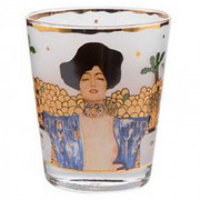 Świecznik szklany Judyta 10 cm Gustaw Klimt Goebel 66-900-82-0*@ GOEBEL