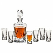 Komplet 6 kieliszków do likieru z karafką 500ml Quadro seria Bohemia Quadro 9401 BOHEMIA