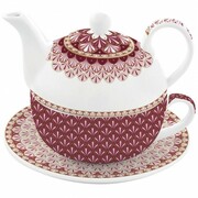 Tea for one Koniczynka bordowa 350/350ml Easy Life 880-8209 NUOVA R2S