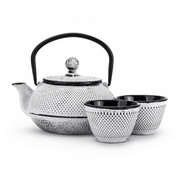 Dzbanek żeliwny 600ml + 2 czarki 120ml biały 231-6041 English Collection Żeliwo