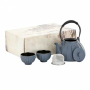 Dzbanek Żeliwny 1000ml + 2 czarki 100ml Niebieski 231-8031 English Collection Żeliwo