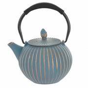 Dzbanek Żeliwny Niebiesko-Złoty 850 ml do herbaty 231-8042 English Collection Żeliwo