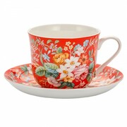 Filiżanka Czerwona Kwiaty 370ml English Collection 115-5203 ENGLISH COLLECTION