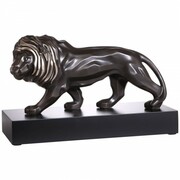 Figurka Lion anthracite-platine 43,5 x 27 cm L\'Art d\'Objets Serengeti Goebel 30-800-15-1 GOEBEL