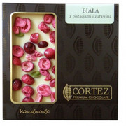 Czekolada biała z pistacjami i żurawiną 85g Cortez 8804 CORTEZ