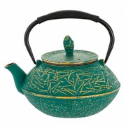 Dzbanek Żeliwny Zielono-Złoty 800 ml do herbaty 231-8019 English Collection Żeliwo