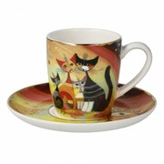 Filiżanka espresso Gatti in Autunno 100ml Rosina Wachtmeister Goebel 66-852-94-1 GOEBEL
