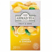 Herbata w saszetkach alu Infusion lemon & ginger 20szt AhmadTea 936 AHMAD TEA