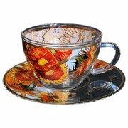 Filiżanka szklana Słoneczniki 250ml Van Gogh Carmani 841-6201 CARMANI